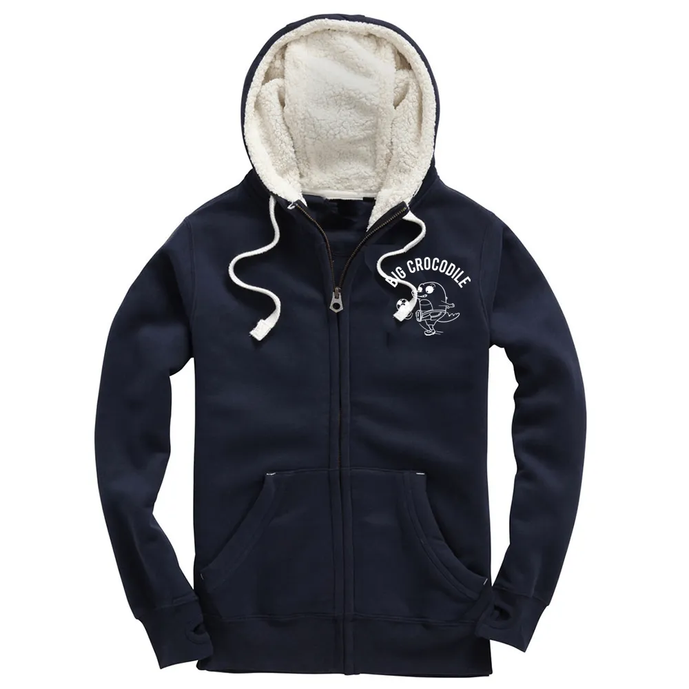 Football Fleece Lined Zip Up Hoodie