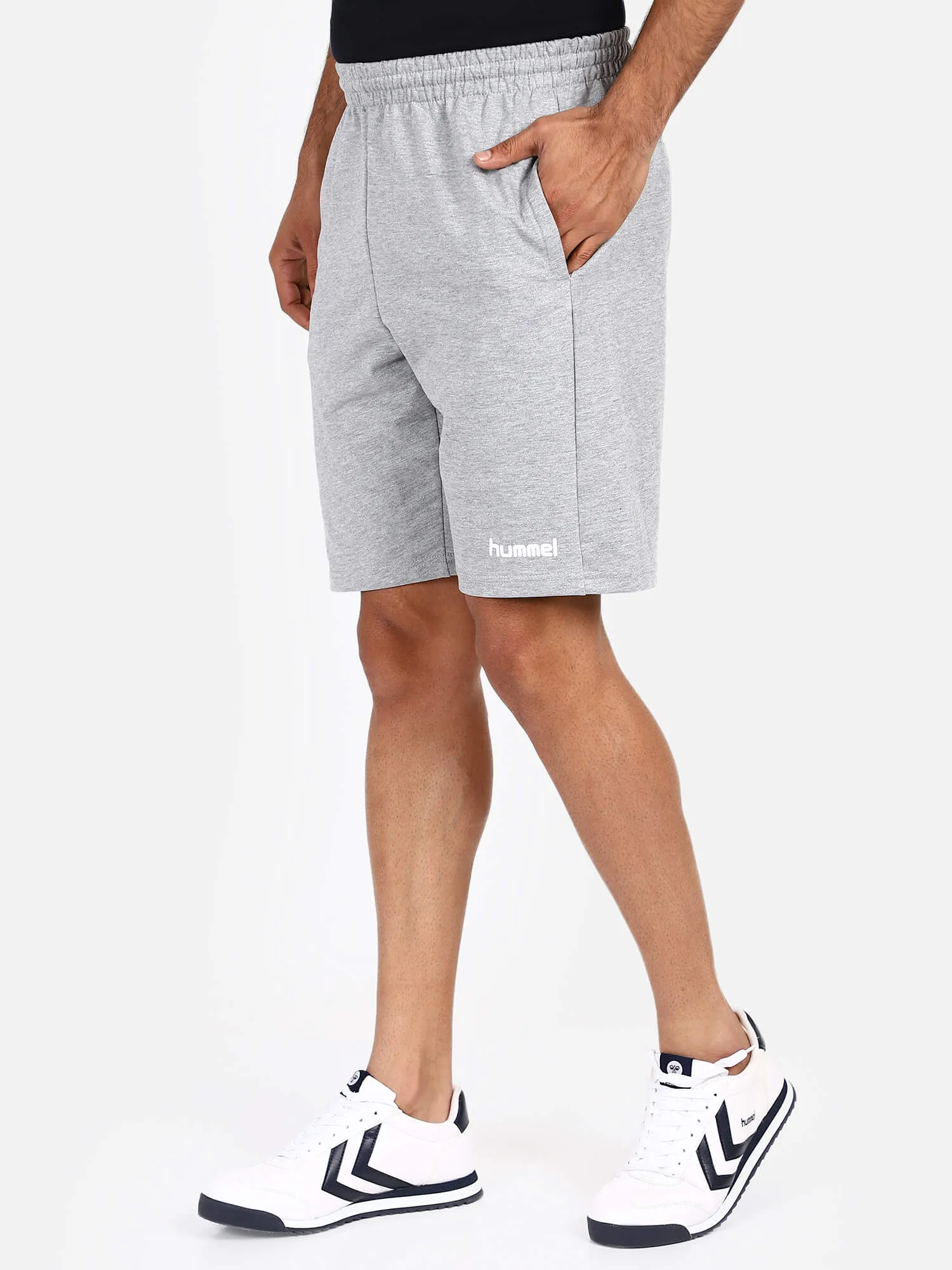 Go Men Cotton Grey Bermuda Short