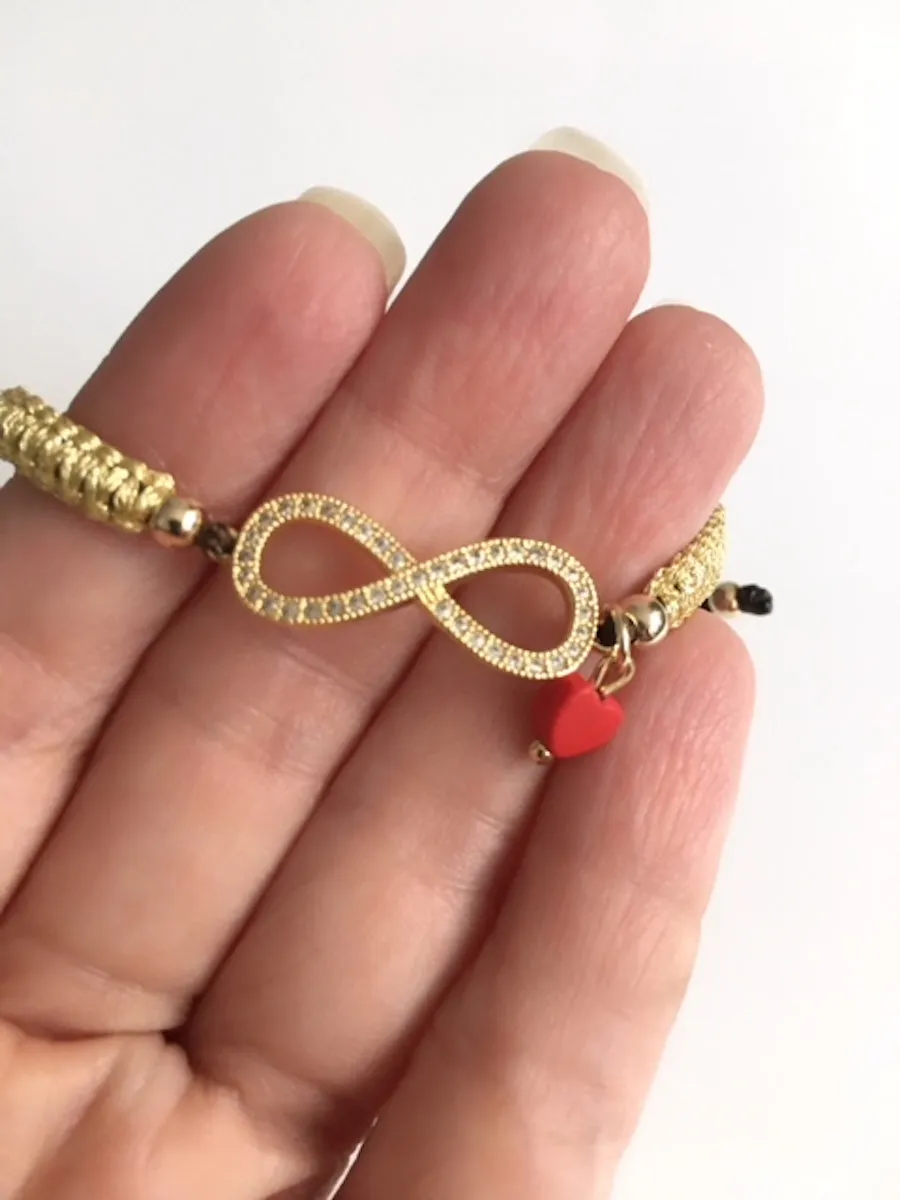 Gold Infinity Braided Bracelet for Women