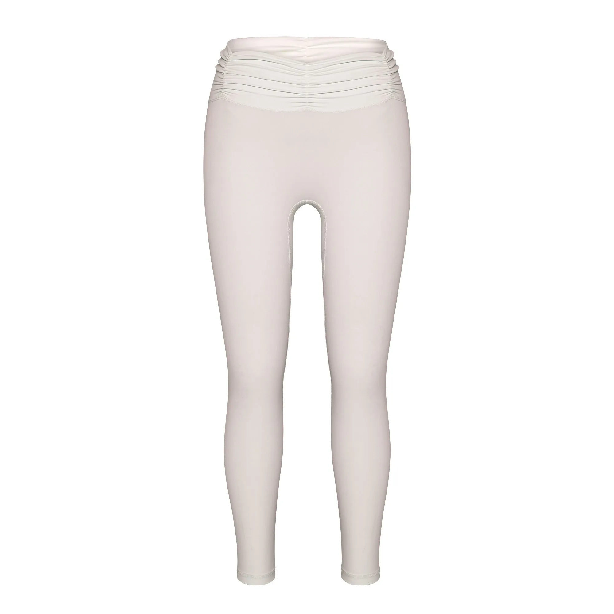 Ivory Ruched Waist Leggings