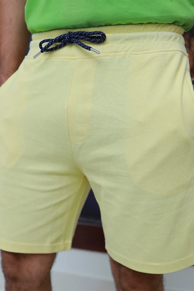 Men Short With An Elastic Waistband Yellow