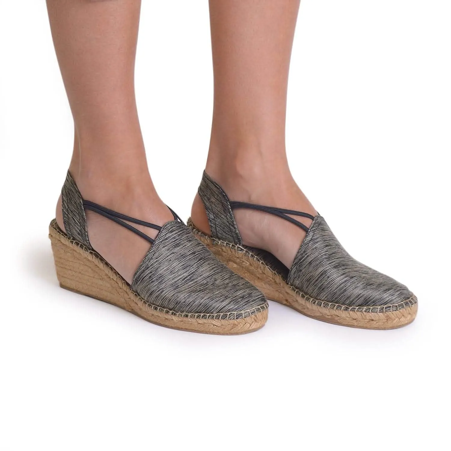 Metallic  Wedge Espadrille for Women - Turia