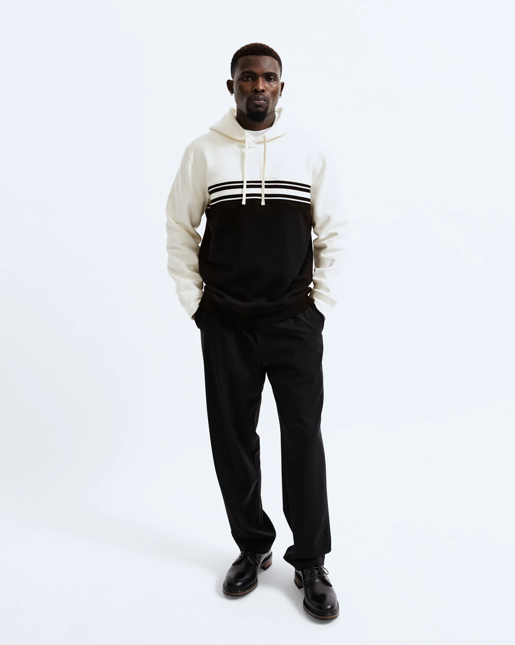 Midweight Fleece Colour Block Hoodie