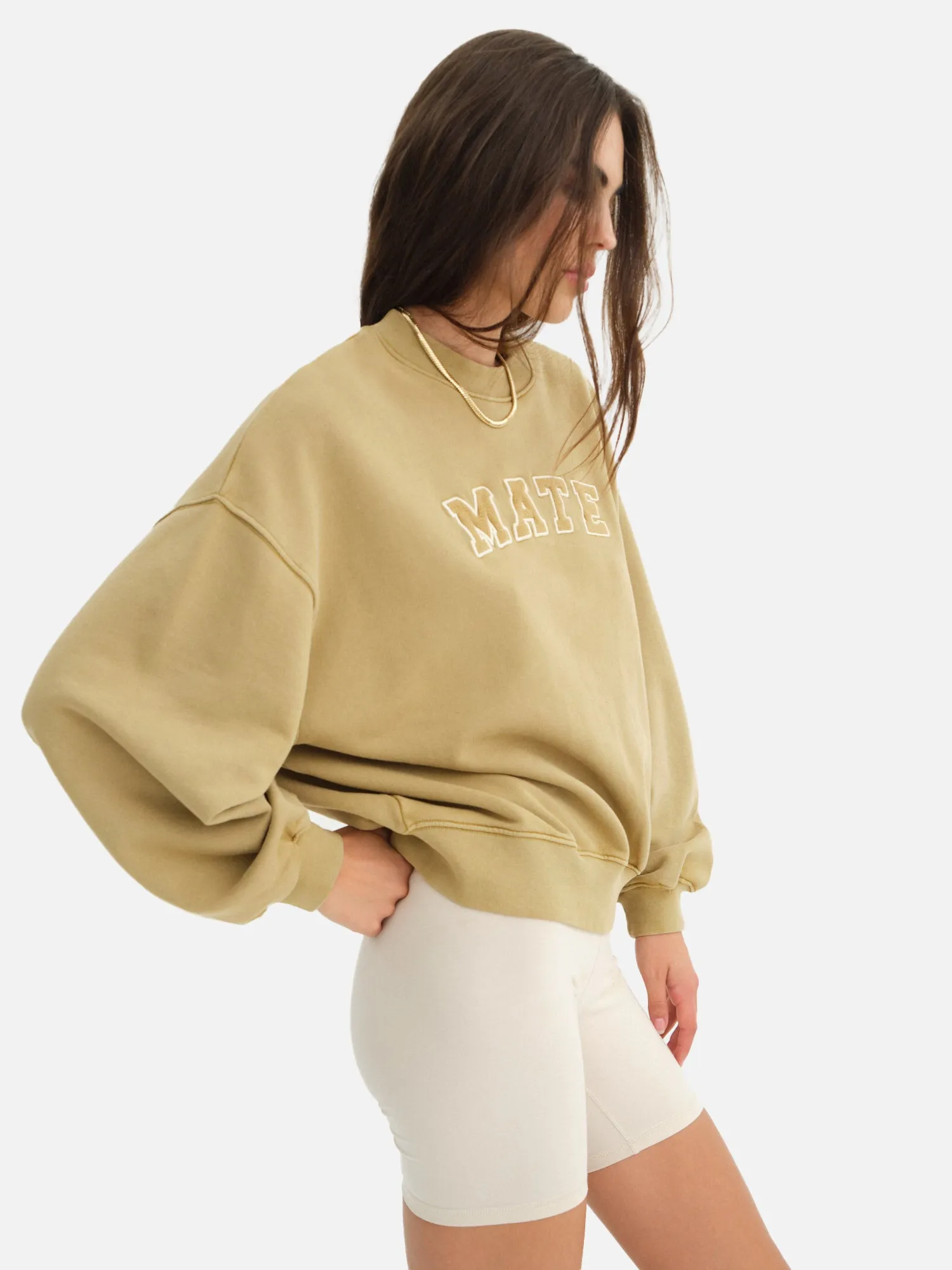 Organic Fleece Embroidered Bubble Sweatshirt