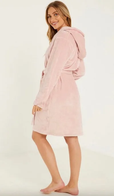 Pink Coral Fleece Robe