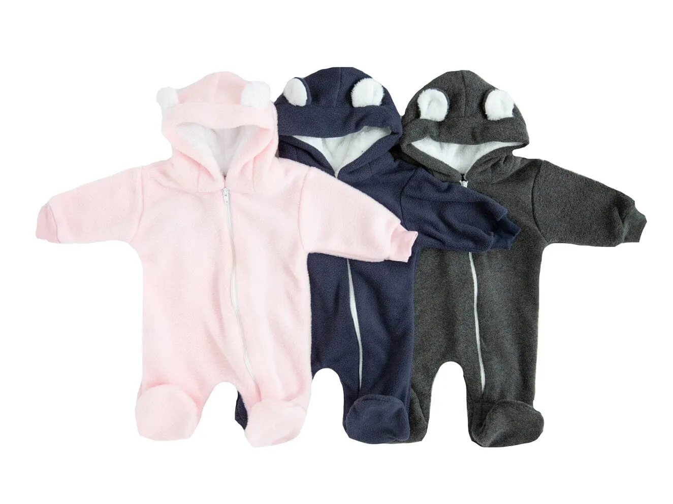 Pink Fleece Pramsuit