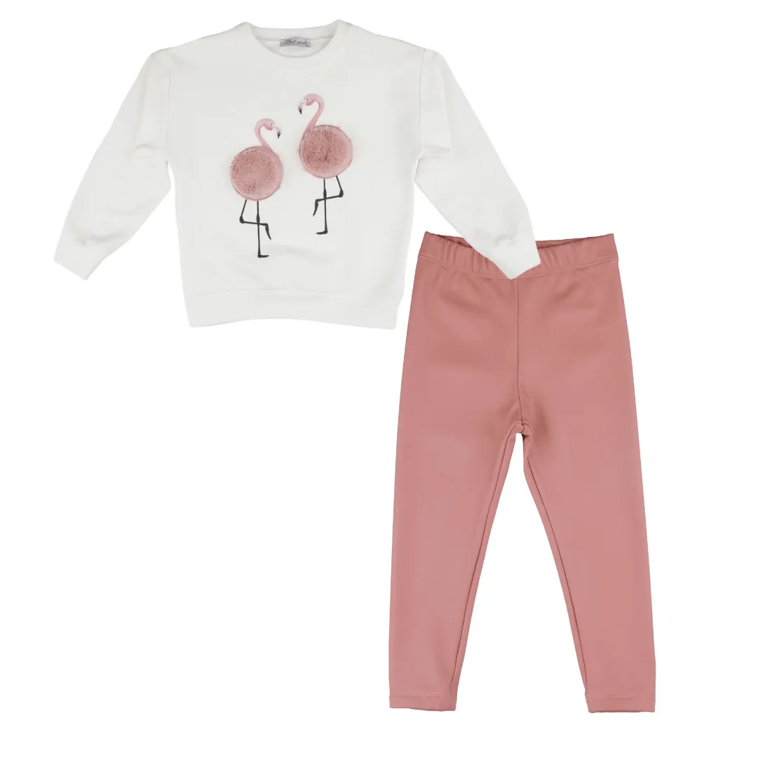 Pink Love Girls Casual Set