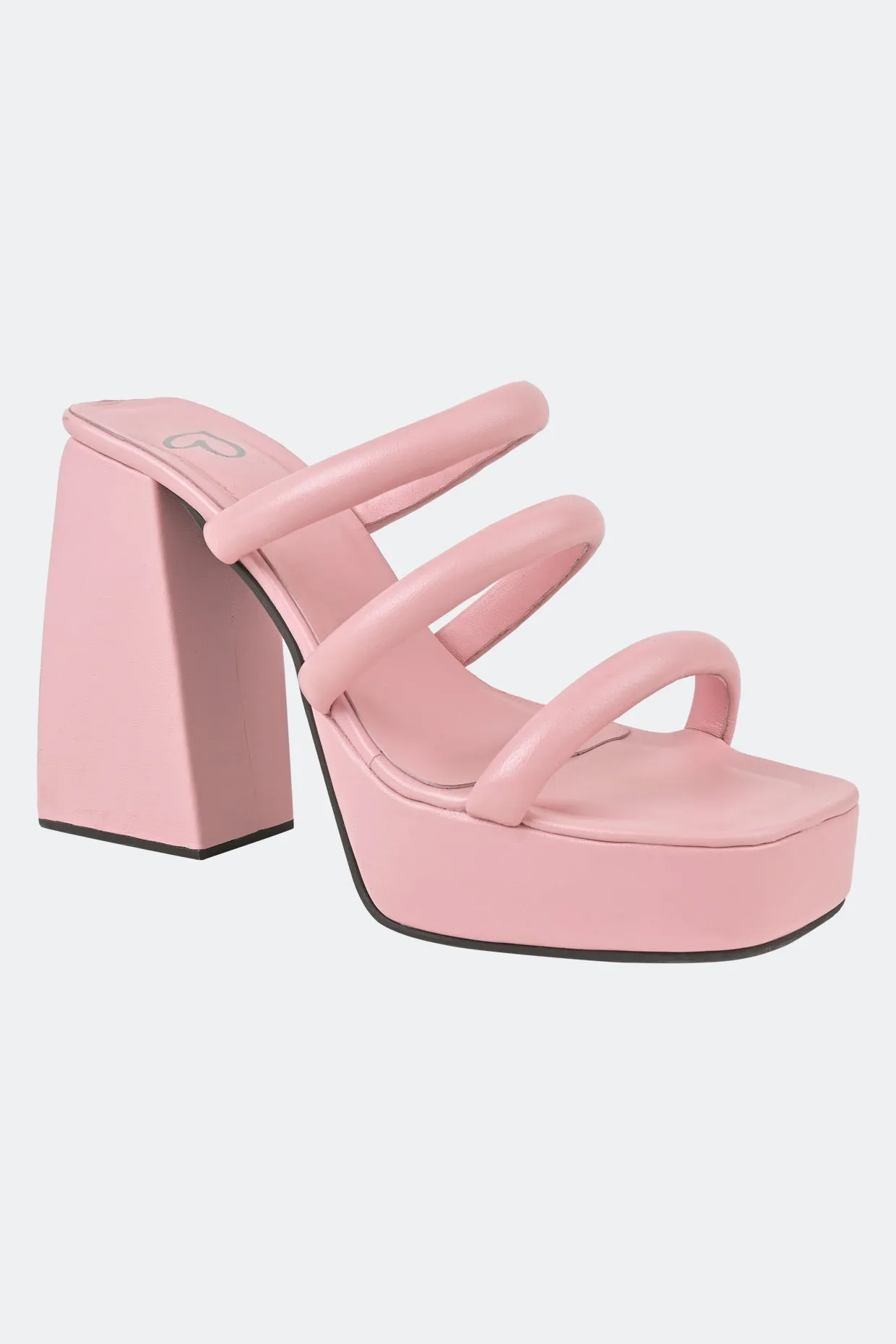 Pink Three Strap Platform For Women