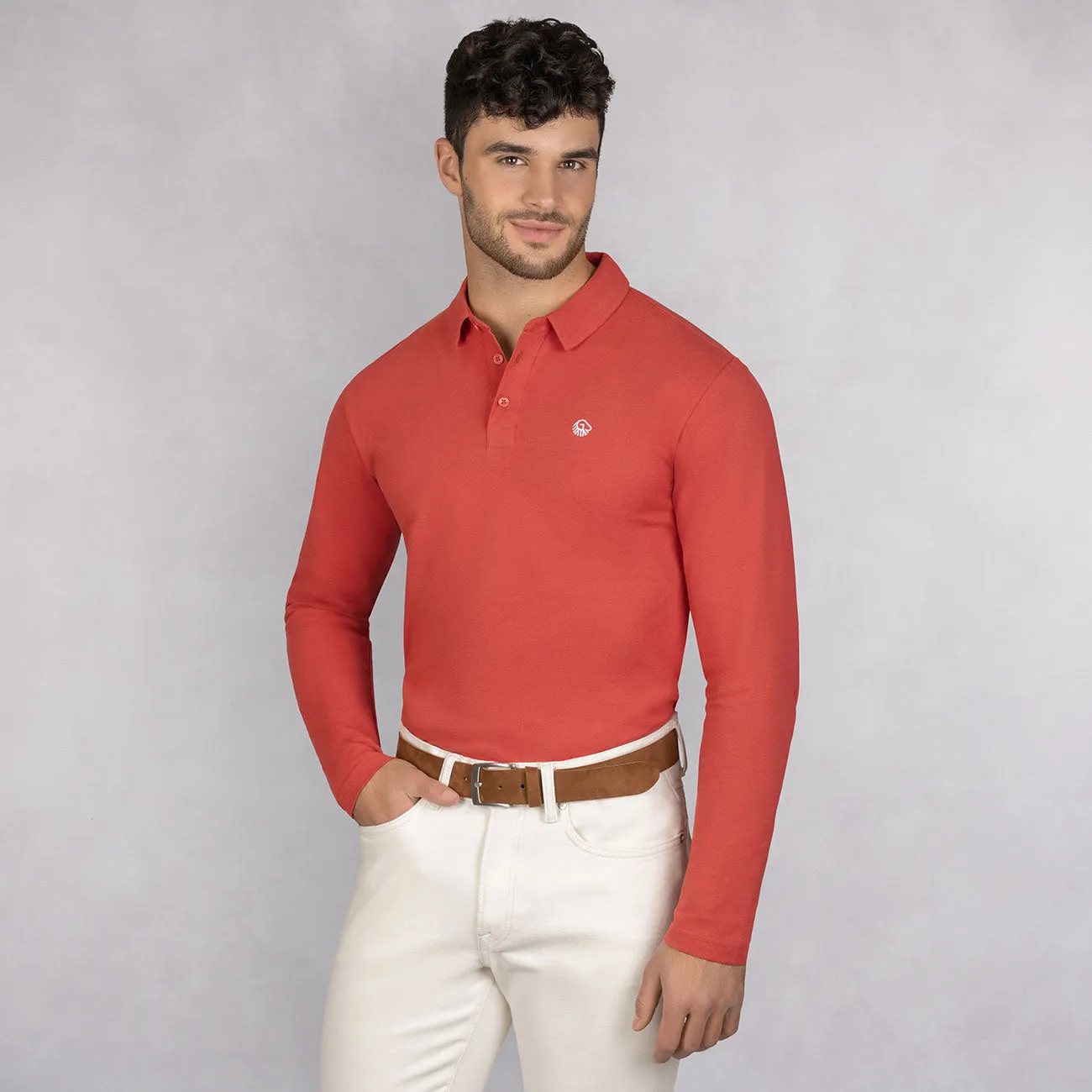 Polo Shirt Organic Cotton Longsleeve Men