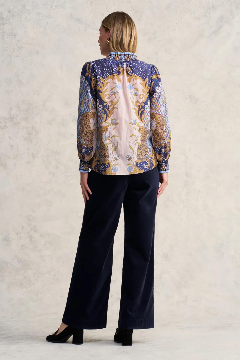 Printed Cotton Silk Blouse