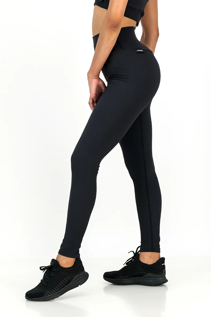 Rib Aspire Leggings | Onyx