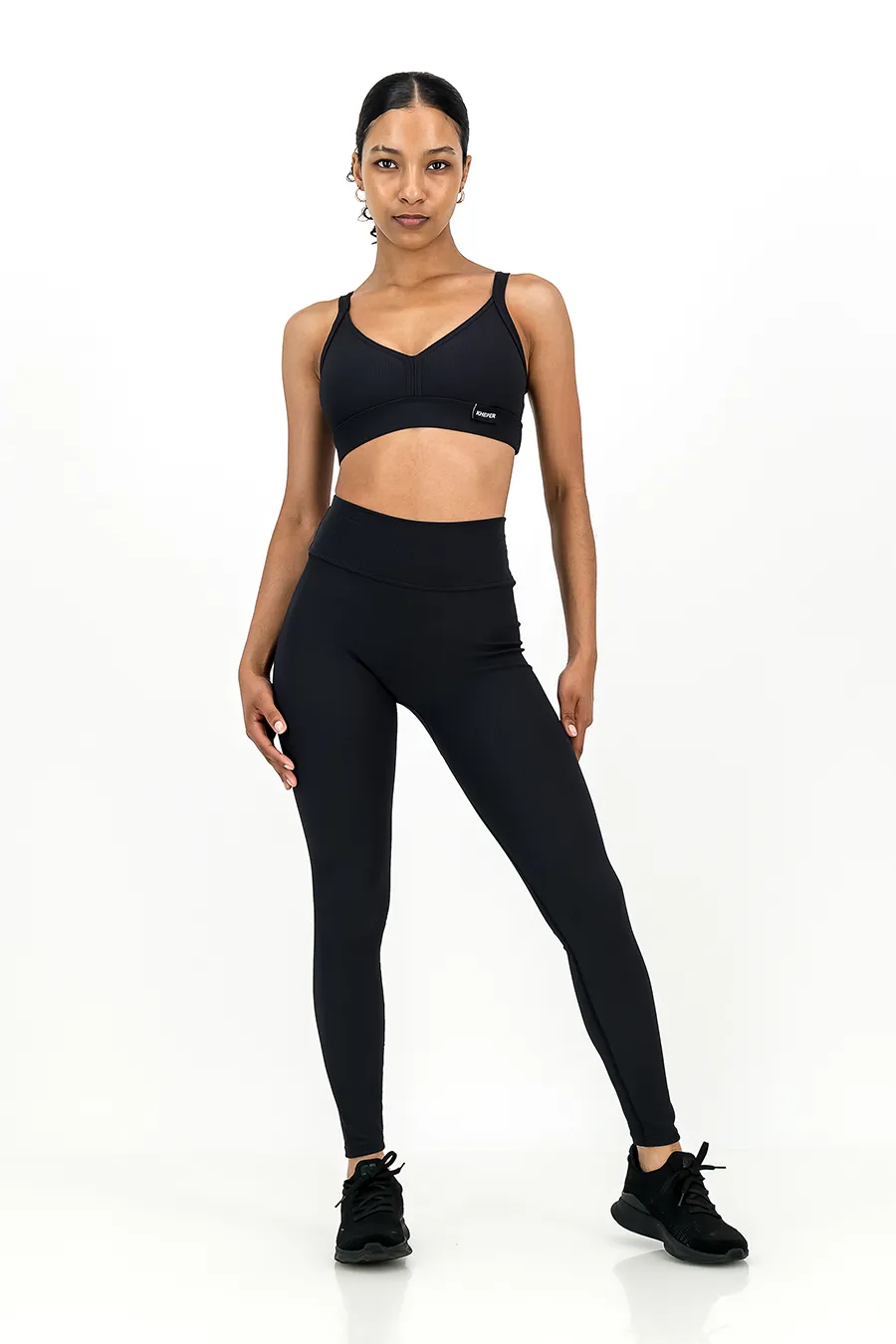 Rib Aspire Leggings | Onyx