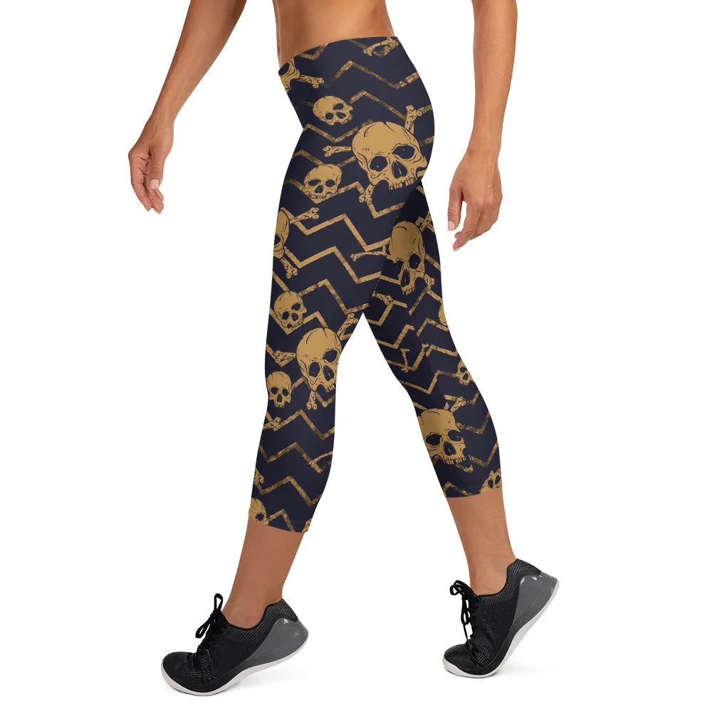 Sacred Skull Capri Leggings