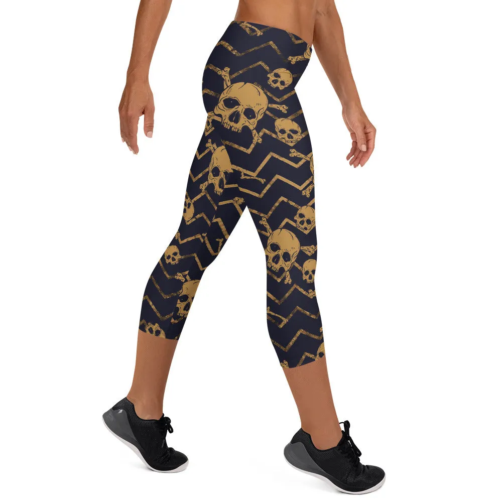 Sacred Skull Capri Leggings