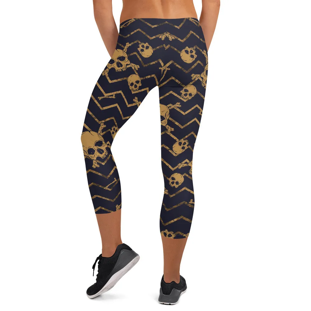 Sacred Skull Capri Leggings