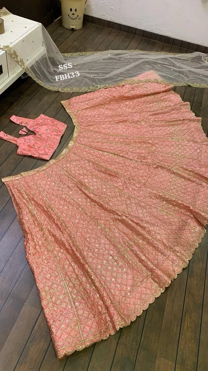 Sandyarani , elegant pink lehenga for women -SSS001PL