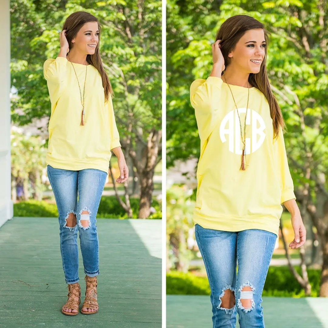 Slouchy Dolman Lemonade Pink Tunic