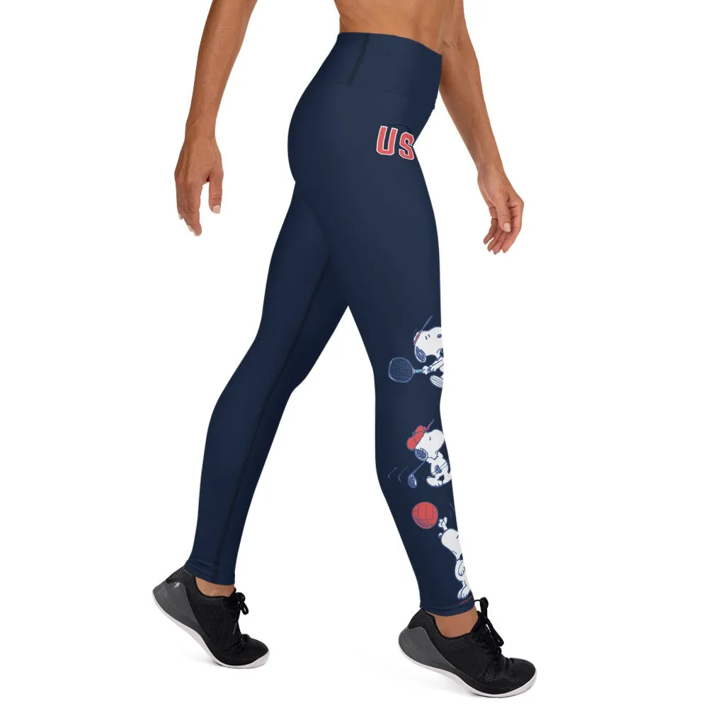 Snoopy Sports Yoga Leggings