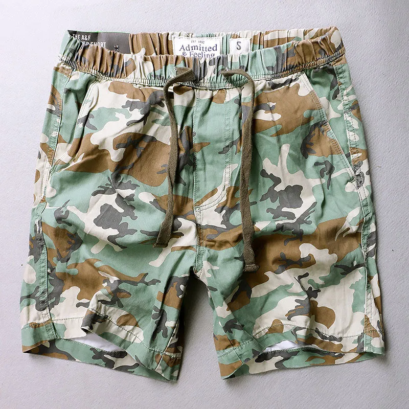 Tooling Casual Elastic Waist Men's Shorts