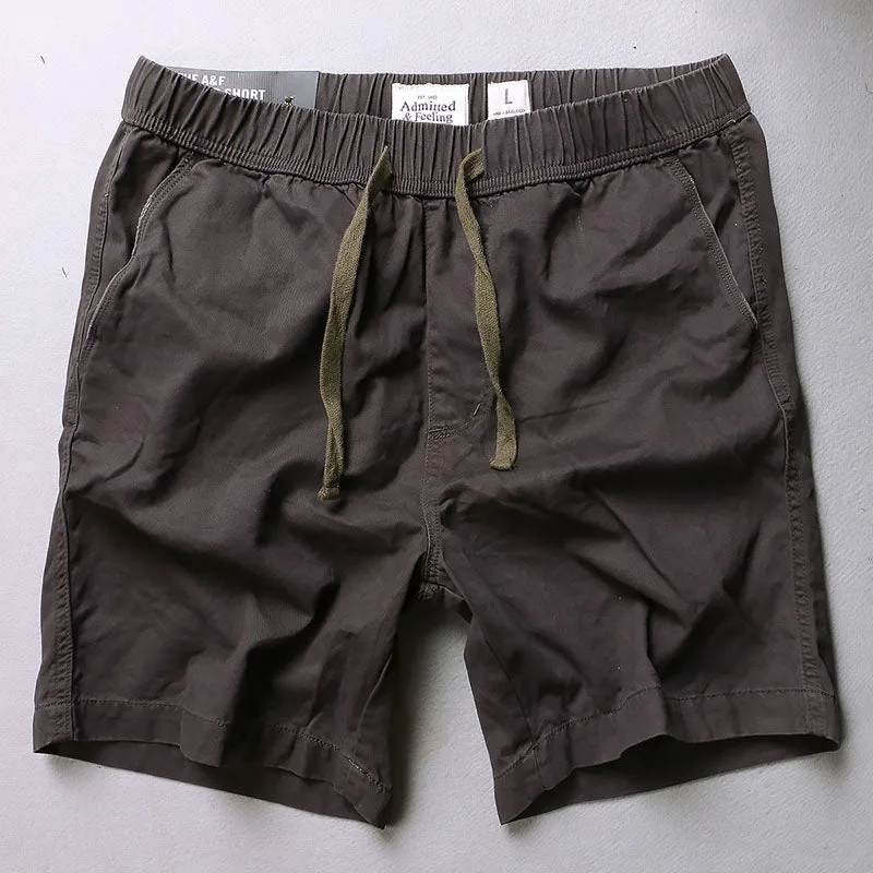 Tooling Casual Elastic Waist Men's Shorts