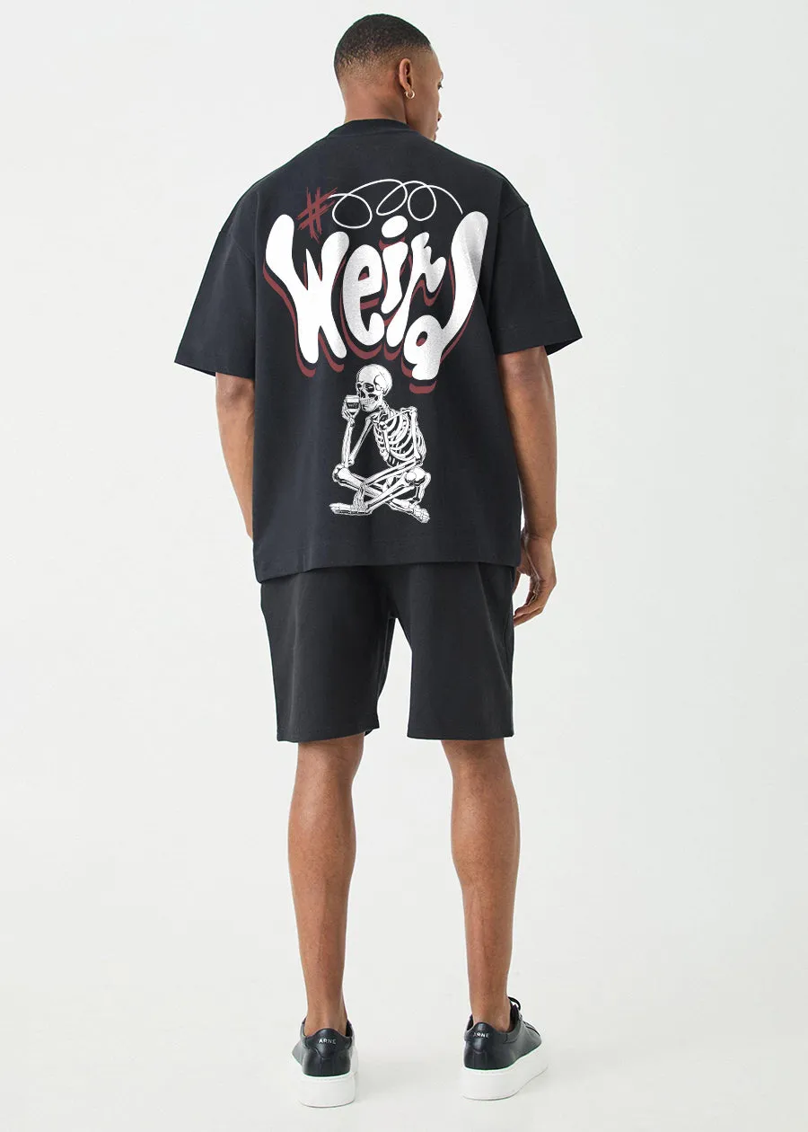 Weird Men Oversized Printed T-Shirt