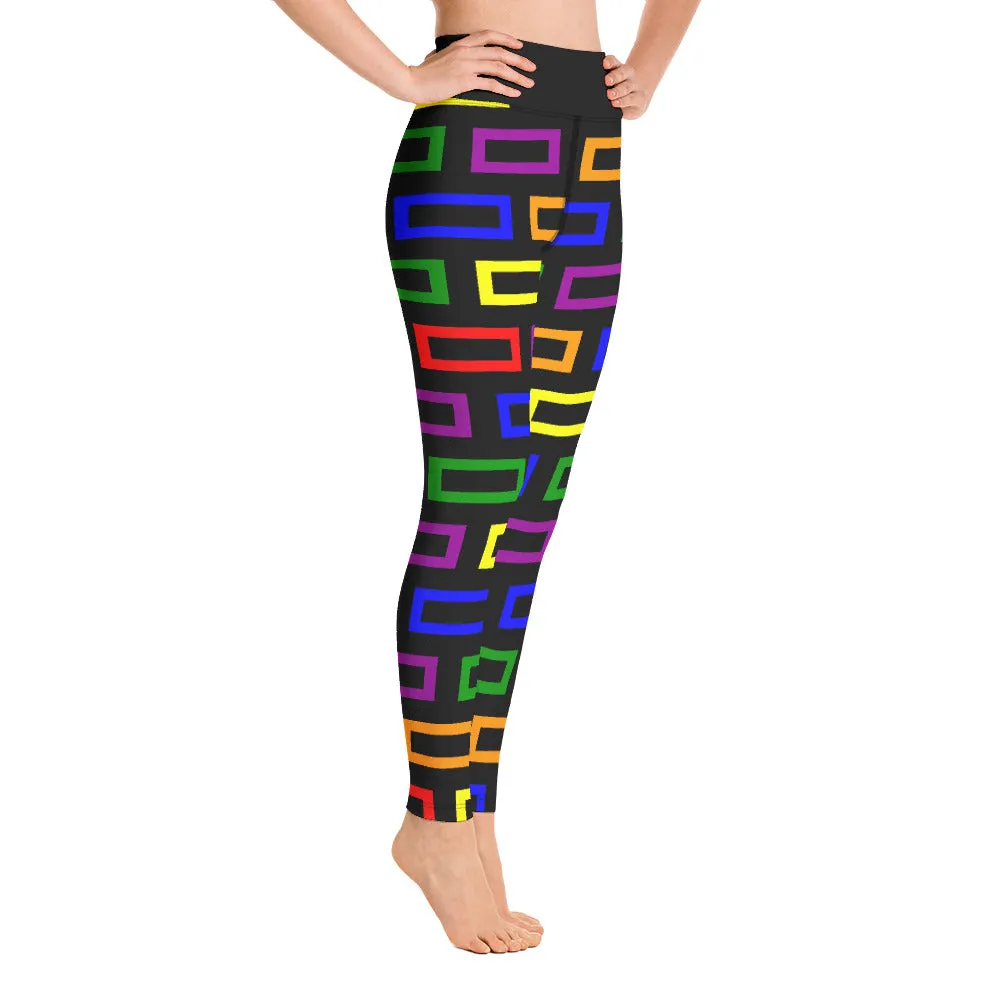 Yoga Leggings Colorful Blocks