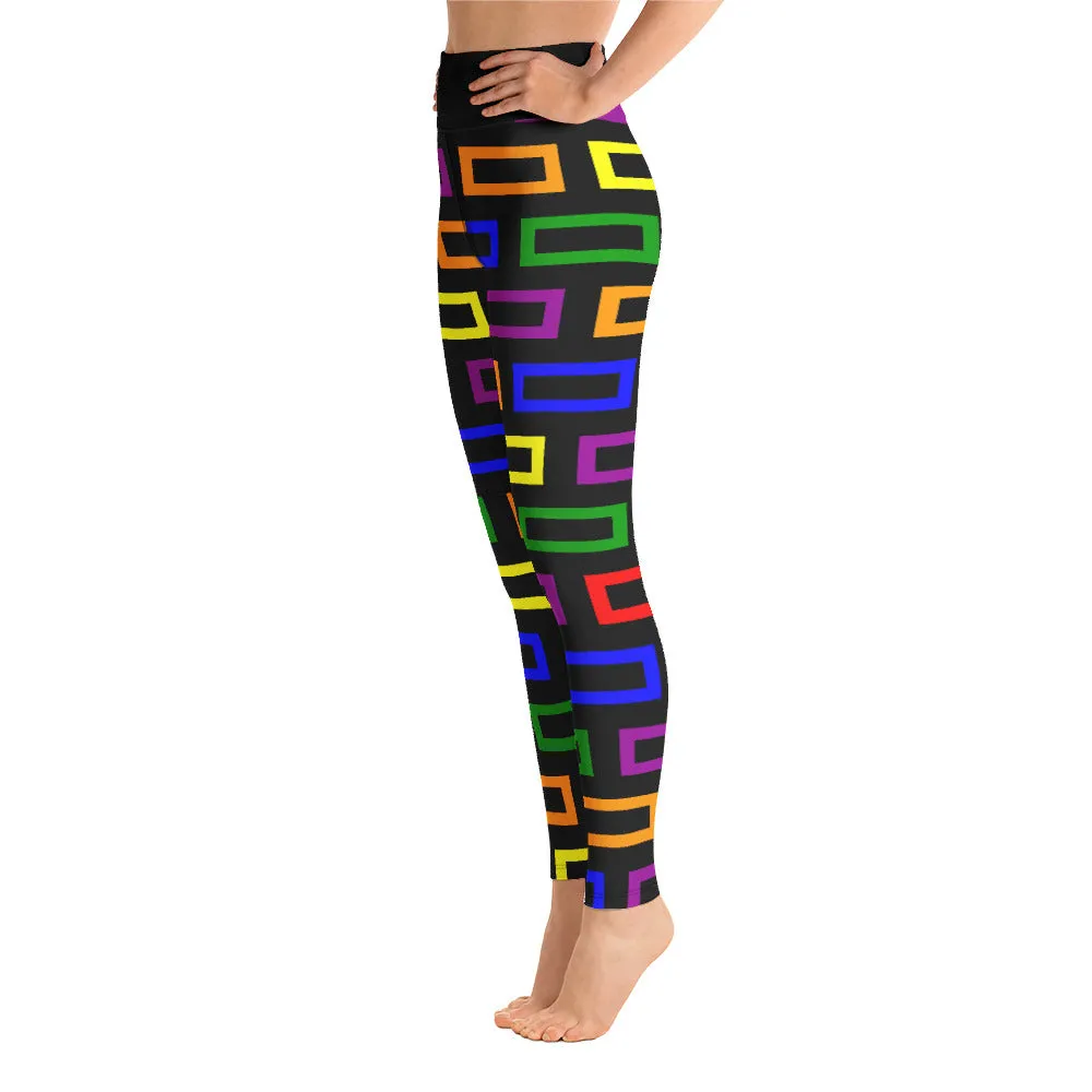 Yoga Leggings Colorful Blocks